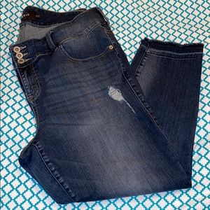 Torrid Premium Distressed Cropped Jegging